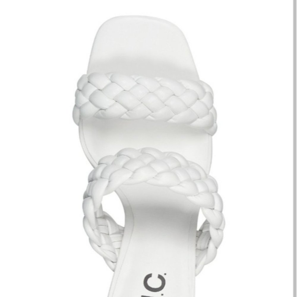 INC International Concepts Lyra Braided Sandals White -8.5 - Picture 4 of 9